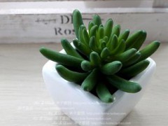 米子家居zakka杂货多肉仿真绿植 居家仿真植物花卉盆栽（方盆）