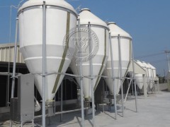 玻璃钢饲料塔 自动化养殖饲料塔 养殖场料塔