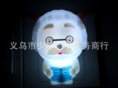 地摊货源批发羊村长插座小夜灯LED灯床头小夜灯插头灰太狼小夜灯
