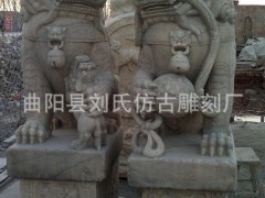 福禄石兽 青石做旧 镇宅辟邪 古建筑 广场 园林等摆放