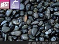 黑色雨花石/黑石/水族园林装饰石/打磨抛光