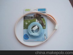 成琳硅胶狗链 宠物自动伸缩硅胶狗链 夏天橙色驱蚊硅胶狗链